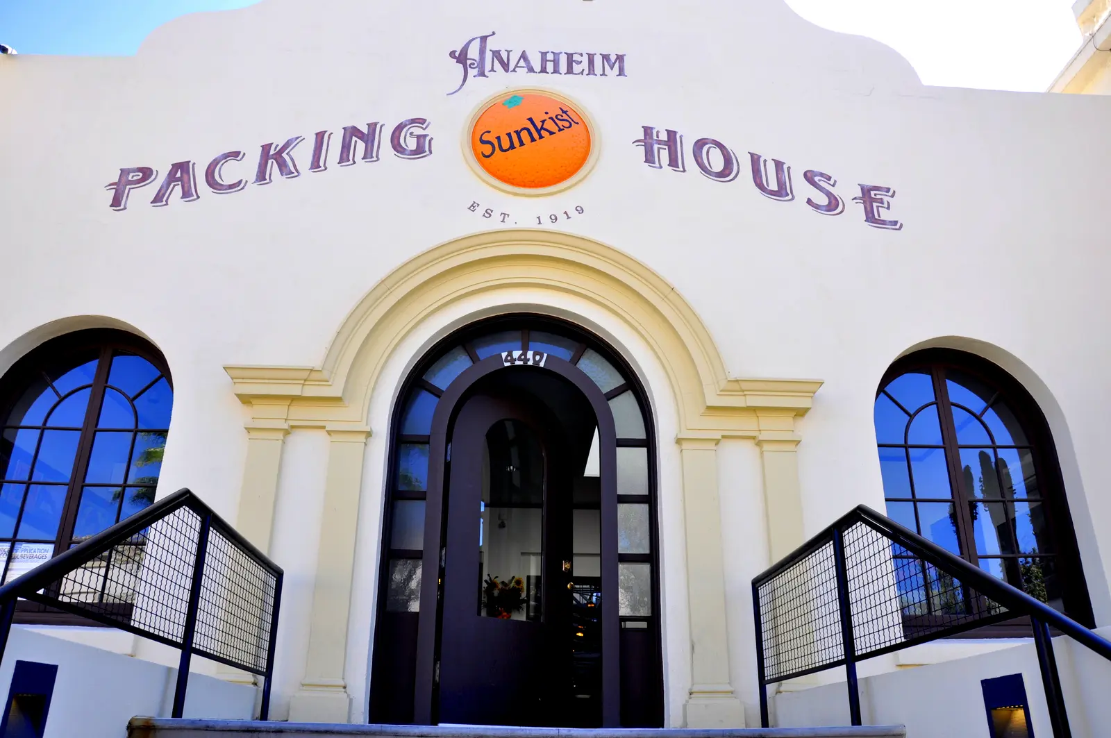 Front entrance of the historic Anaheim Packing House
